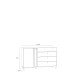 Kommode >KILLARNEY< in Sand / Mauvella Eiche Dekor - 138,1x87x42cm (BxHxT)