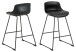 Kufenstuhl >Tina< (2er-Set) in schwarz, Polyurethan, Stahl - 50x84x49cm (BxHxT)