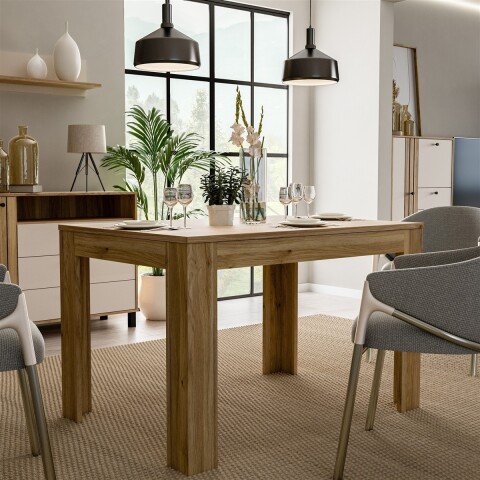 Kulissentisch >KILLARNEY< (ausziehbar bis 175cm) in Mauvelle Eiche - 120(175)x78,2x85,2cm (BxHxT)