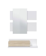Garderoben-Set >Tekkan< in Kanada-Eiche Dekor/Artik-Weiß - 75x20x29 (BxHxT)