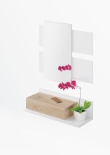 Garderoben-Set >Tekkan< in Kanada-Eiche Dekor/Artik-Weiß - 75x20x29 (BxHxT)