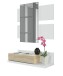 Garderoben-Set >Tekkan< in Kanada-Eiche Dekor/Artik-Weiß - 75x20x29 (BxHxT)