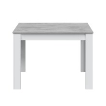 Esstisch >Cloe< in Artik-Weiß/Beton-Grau - 108x78x67 (BxHxT)