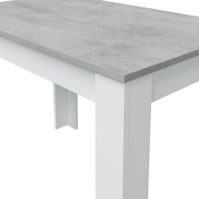 Esstisch >Cloe< in Artik-Weiß/Beton-Grau - 108x78x67 (BxHxT)