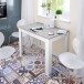 Esstisch >Cloe< in Artik-Weiß/Beton-Grau - 108x78x67 (BxHxT)