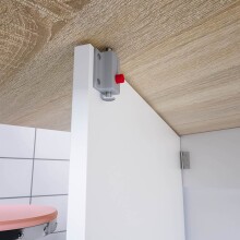 Klapptisch >Fly< (aufklappbar bis 140cm) in Kanada-Eiche Dekor/Artik-Weiß - 31(140)x78x77 (BxHxT)