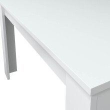 Kulissentisch >Kendra< (ausziehbar bis 190cm) in weiß glänzend - 140(190)x78x90 (BxHxT)