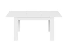 Kulissentisch >Kendra< (ausziehbar bis 190cm) in weiß glänzend - 140(190)x78x90 (BxHxT)