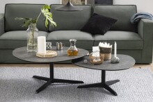 Couchtisch >Barnsley< in schwarz, Glas-Keramik,...