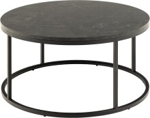 Couchtisch >Spiro< in schwarz, MDF, Stahl - 40x80cm...