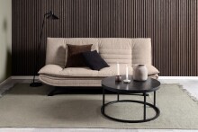 Couchtisch >Spiro< in schwarz, MDF, Stahl - 40x80cm (HxD)