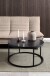 Couchtisch >Spiro< in schwarz, MDF, Stahl - 40x80cm (HxD)