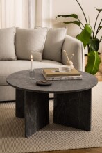 Couchtisch >Vega< in Braun, Marmor - 42x90cm (HxD)