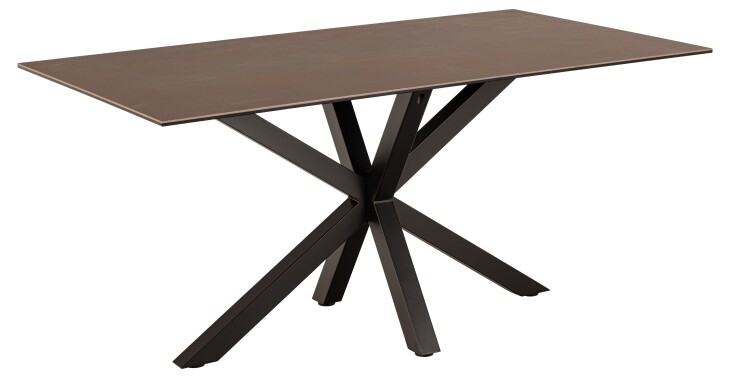Esstisch >Heaven< in Braun, Glas, keramisch - 160x75,5x90cm (BxHxT)