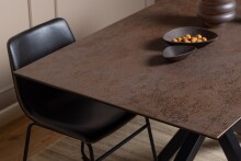 Esstisch >Heaven< in Braun, Glas, keramisch - 160x75,5x90cm (BxHxT)