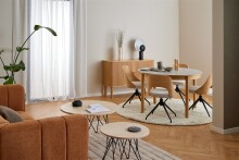 Esszimmerstuhl >Lucy< in Beige, Stoff - 48x79x53cm...