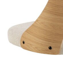 Esszimmerstuhl >Lucy< in Beige, Stoff - 48x79x53cm (BxHxT)