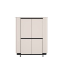 Highboard >VODOL< in sand,schwarz mit 2...