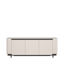 Sideboard >VODOL< in sand,schwarz mit 3...