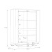 Highboard >VODOL< in sand,schwarz mit 2 Sofclose-Türen - 130,3x161,1x44,8cm (BxHxT)