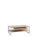 Couchtisch >CHESAPEAKE< in Riviera Eiche Dekor / weiß mit Schublade - 111x40x60cm (B/H/T)