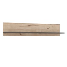 Wandregal >COMO< in Uni Wolfram Grau/ Planked Eiche...
