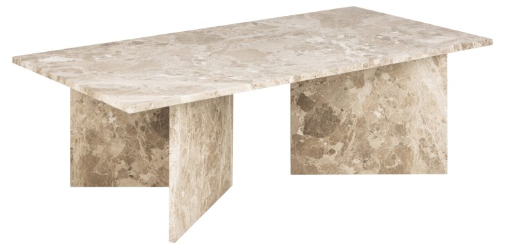Couchtisch >Vega< in Braun, Marmor - 140x42x70cm (BxHxT)