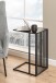 Beistelltisch >Strington< in schwarz, MDF, Stahl - 35x63x43cm (BxHxT)