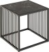 Beistelltisch >Strington< in schwarz, MDF, Stahl - 40x40x40cm (BxHxT)