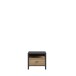 Nachtkommode >HIGH ROCK< in Schwarz  / Riviera Eiche Dekor, 1 Schublade - 54,8x48,7x40,2cm (BxHxT)