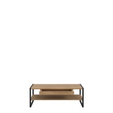 Couchtisch >HIGH ROCK< in Riviera Eiche Dekor mit Schublade - 111x40x60cm (BxHxT)