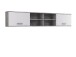 Wandregal >LUPO< in Betonoptik Lichtgrau/ Weiß - 206,4x39,3x25,1cm (BxHxT)