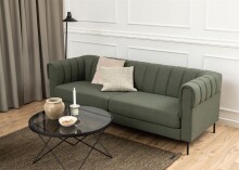 Couchtisch >Cuxton< in Grau, Glas, Stahl - 45x80cm (HxD)