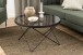 Couchtisch >Cuxton< in Grau, Glas, Stahl - 45x80cm (HxD)