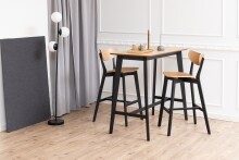 Bartisch >Roxby< in Eiche; schwarz, MDF, Rubberwood...