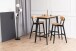 Bartisch >Roxby< in Eiche; schwarz, MDF, Rubberwood - 120x105x60cm (BxHxT)