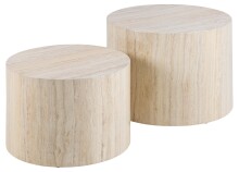 Satztisch >Dice< (2-teilig) in travertin, MDF -...