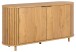 Sideboard >Colima< Wildeiche, Lamelle, MDF - 160x80x45cm (BxHxT)