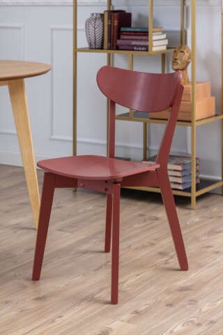 Esszimmerstuhl >Roxby< (2er-Set) in orange, Holz - 45x79,5x55cm (BxHxT)