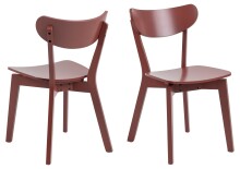 Esszimmerstuhl >Roxby< (2er-Set) in orange, Holz - 45x79,5x55cm (BxHxT)
