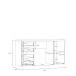 Schreibtisch >NET106< mit 4 Schubladen, in Schwarz/Schlammeiche Dekor - 145x76,3x60cm (BxHxT)