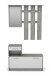 Garderoben-Set >TAMINA< 2-teilig in Beton-Optik 97 x 190 x 25 cm (BxHxT)