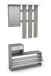 Garderoben-Set >TAMINA< 2-teilig in Beton-Optik 97 x 190 x 25 cm (BxHxT)