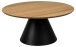 Couchtisch >Soli< "rund" in Eiche furniert / schwarz - 40x85cm (HxD)