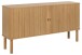 Anrichte >Langley< mit Lamellenfront in Eiche furniert, MDF - 160x80x40cm (BxHxT)