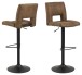 Barhocker >Sylvia< (2er-Set) in hellbraun - 41,5x115x52 (BxHxT)