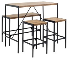 Bargruppe >Bahamas< (4-teilig) in rustikal Eiche;...