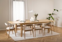 Holzstuhl >Addi< (2er-Set) in Beige, Polyester, Massivholz - 56x75,5x54 (BxHxT)