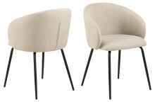 Armlehnstuhl >Eleanor< (2er-Set) in Beige -...
