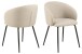 Armlehnstuhl >Eleanor< (2er-Set) in Beige - 56x80,5x54,5 (BxHxT)